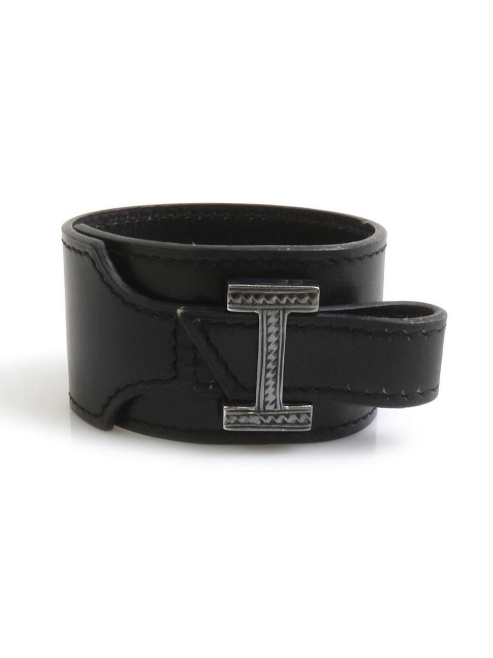 Auth Hermes Tuareg Bracelet Black #373959H23B